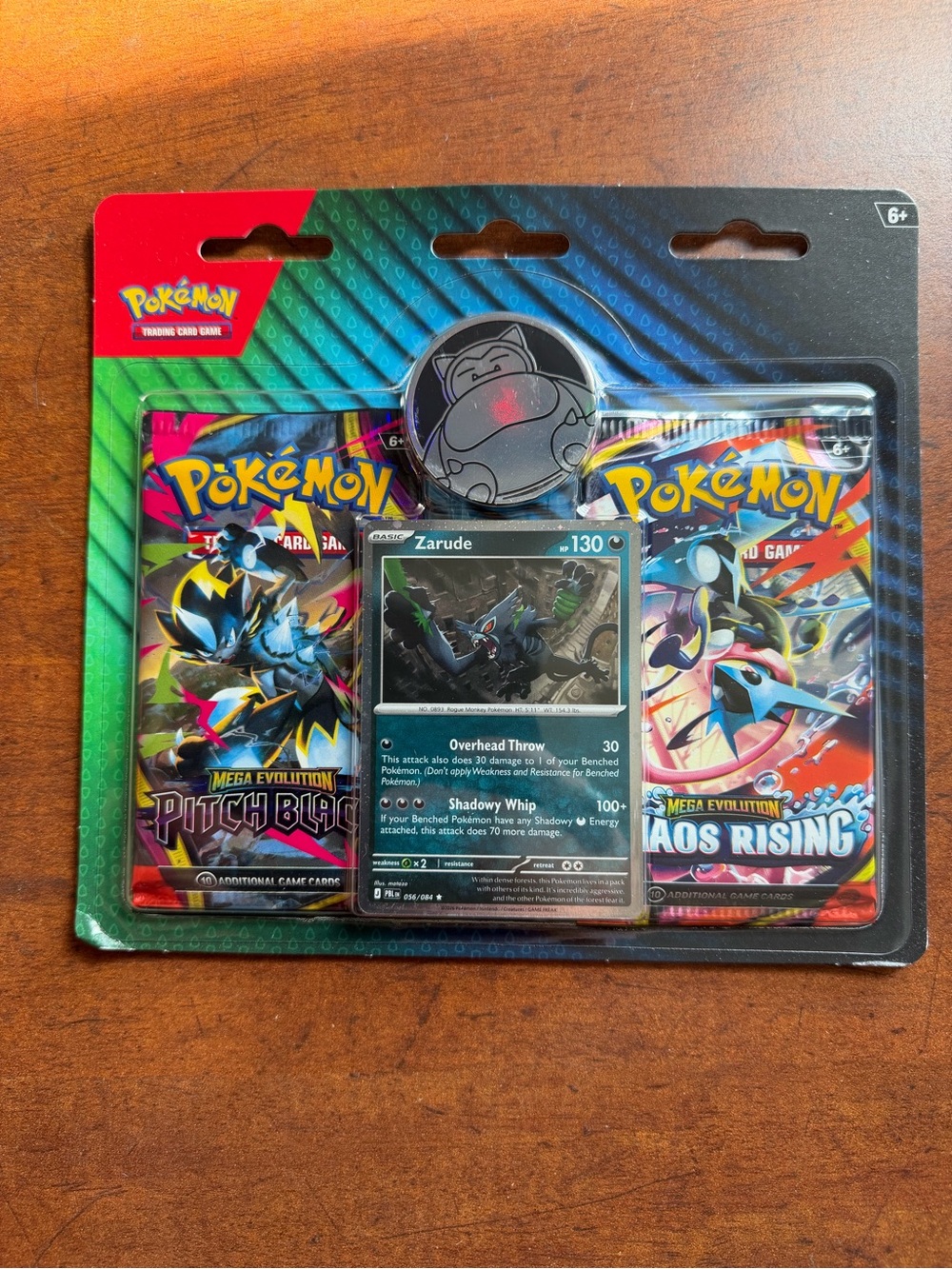Authentic Pokemon blister with Zarude Promo Card - Chaos and pitch black